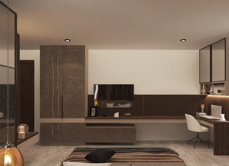 Master bedroom with study desk