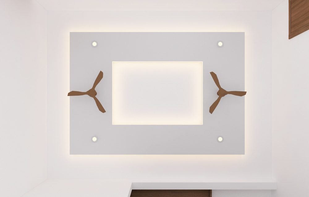 Upper floor false ceiling with cove light